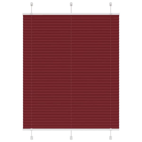 Plisserad persienn Bordeaux röd 110x100 cm tyg bredd 109,4 cm
