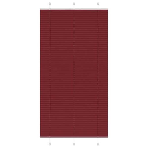 Plisserad persienn Bordeaux röd 110x200 cm tyg bredd 109,4 cm