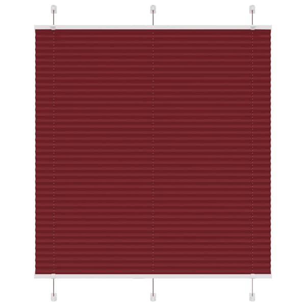 Plisserad persienn Bordeaux röd 120x100 cm tyg bredd 119,4 cm