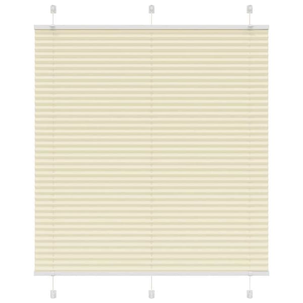 Plisserad persienn cremefärgad 120x150 cm tyg bredd 119,4cm