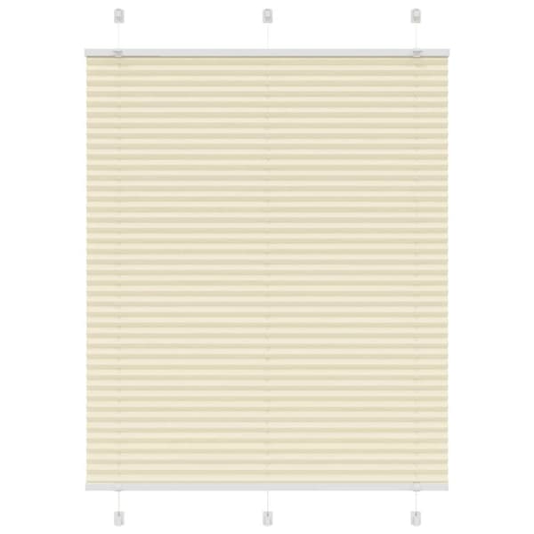Plisserad persienn cremefärgad 110x150 cm tyg bredd 109,4cm