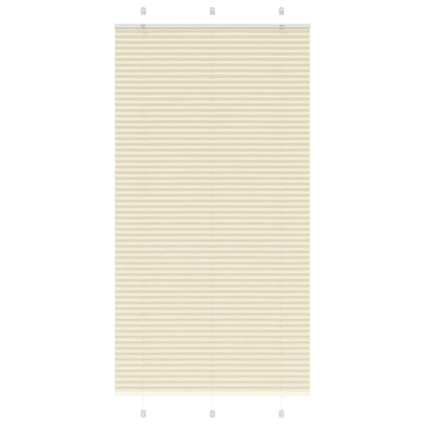 Plisserad persienn cremefärgad 105x200 cm tyg bredd 104,4cm