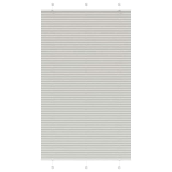 Plisserad persienn ljusgrå 120x200 cm tyg bredd 119,4cm