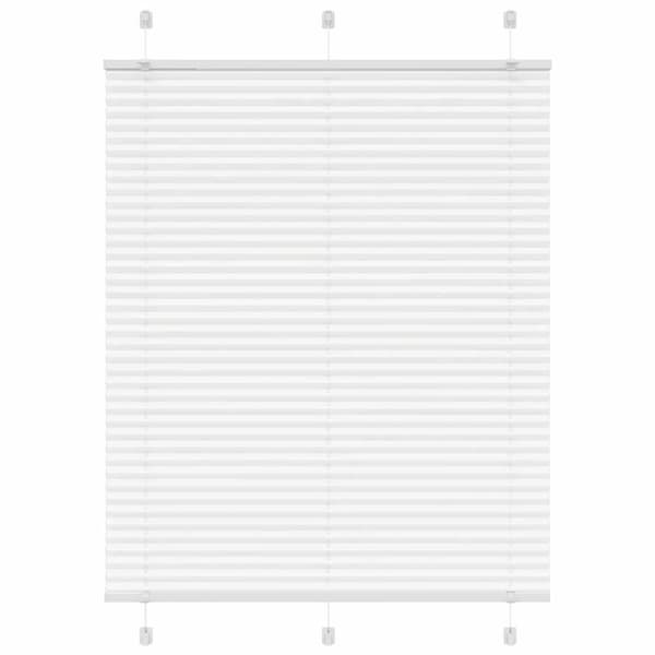 Plisserad persienn vit 105x100 cm tyg bredd 104,4cm polyester