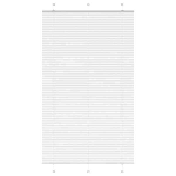 Plisserad persienn vit 115x200 cm tyg bredd 114,4cm polyester