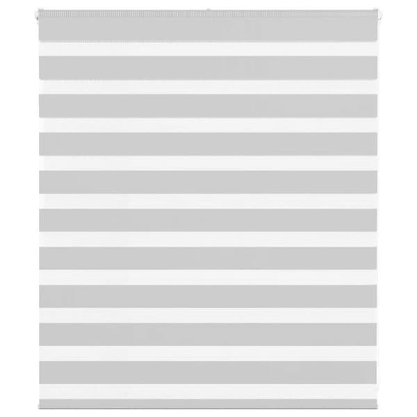 Rullgardin zebra ljusgrå 130x100 cm tyg bredd 125,9cm polyester