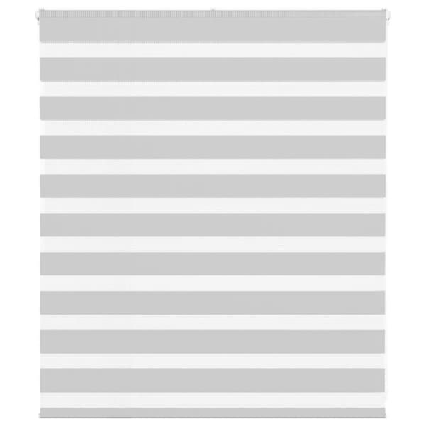 Rullgardin zebra ljusgrå 120x100 cm tyg bredd 115,9cm polyester