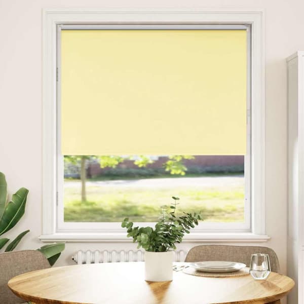 Rullgardin mörkläggningsgul 95x150 cm tyg bredd 90,7 cm