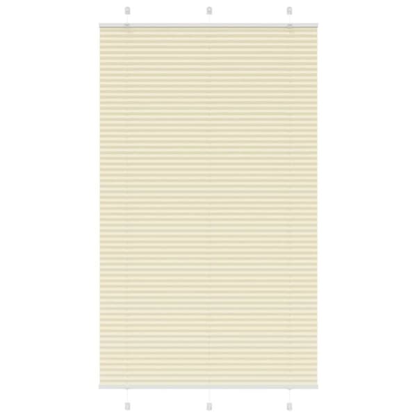 Plisserad persienn cremefärgad 110x200 cm tyg bredd 109,4cm