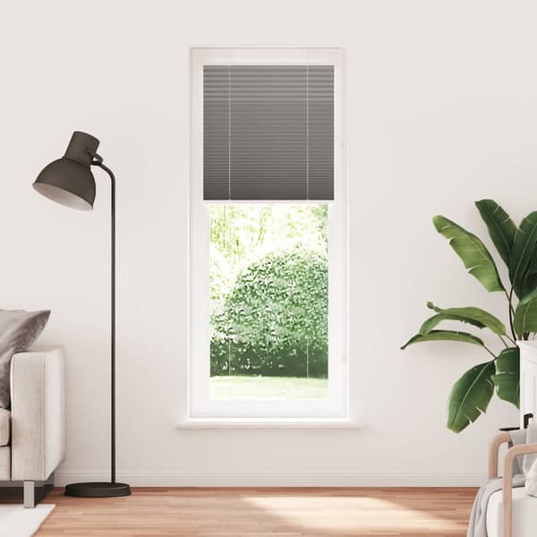 Plisserad persienn antracit 70x200cm tyg bredd 69,4cm polyester