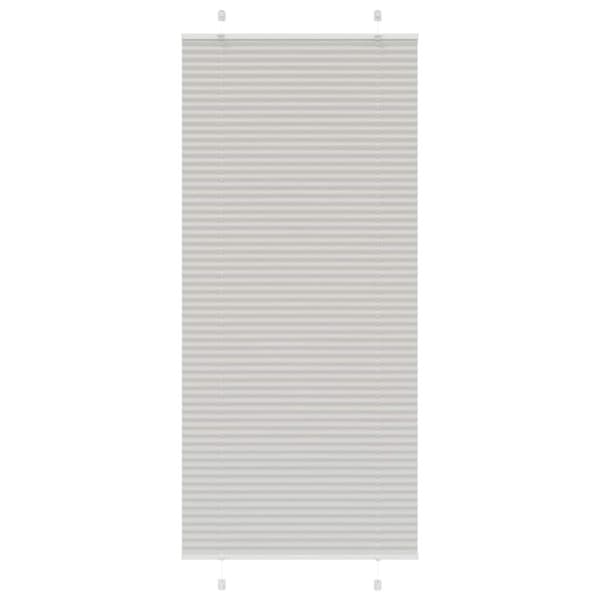 Plisserad persienn ljusgrå 100x200 cm tyg bredd 99,4 cm