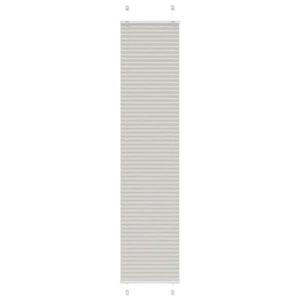 Plisserad persienn ljusgrå 50x200cm tyg bredd 49,4cm polyester