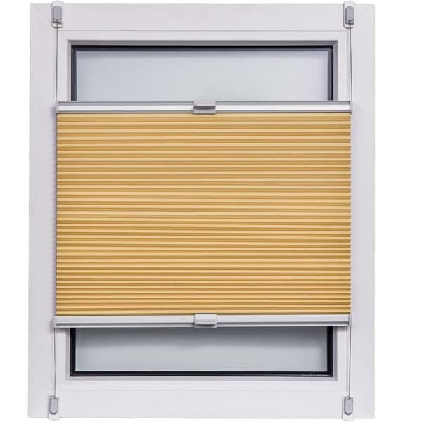 Förvaringsplissé bikake - Sunl INES - 80 x 220 cm - Vit - Montering utan borrning - Energibesparing