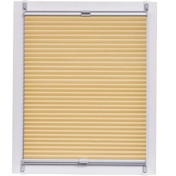 Förvaringsplissé bikake - Sunl INES - 80 x 220 cm - Vit - Montering utan borrning - Energibesparing