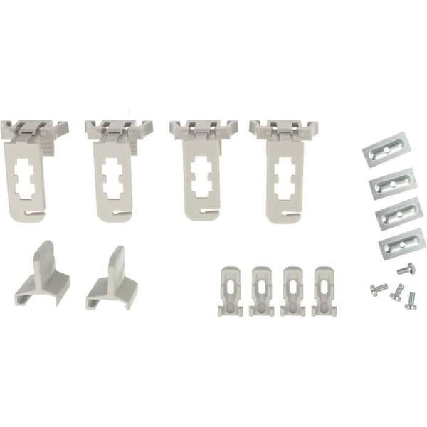 Sunl INES Butik plissé bikupemönster tillverkat i Tyskland, Silver, Klemmfix System Rails, 135 x 150, Plastisk Grå, Vit, 135 x 2.3