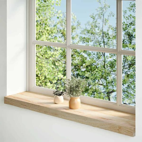 Fönsterbänkar 2 st obehandlad 90x20x2 cm massiv ek