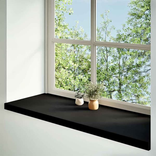 Fönsterbänkar 2 st mörkbrun 120x40x2 cm massiv ek