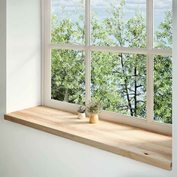 vidaXL Vinduskarmer 2 stk ubehandlet 140x40x2 cm heltre eik