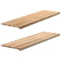 Miniatyrbilde 1 av 10: vidaXL Vinduskarmer 2 stk ubehandlet 140x40x2 cm heltre eik