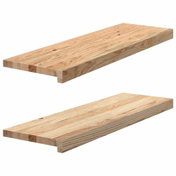 vidaXL Fönsterbänkar 2 st obehandlad 80x25x2 cm massiv ek