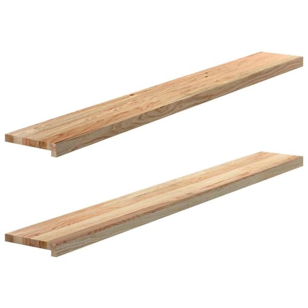 vidaXL vindueskarme 2 stk ubehandlet 160x20x2 cm massivt egetræ