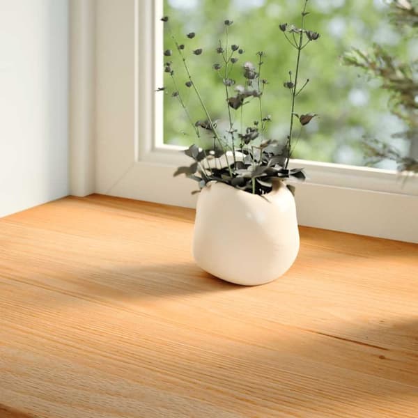 vidaXL Fönsterbänkar 2 st ljusbrun 140x15x2 cm massiv ek