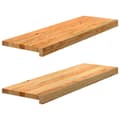 Pikkukuva 1 / 10: vidaXL ikkunalaudat 2 kpl vaaleanruskea 80x25x2 cm massiivipuutammea