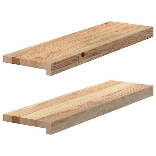 vidaXL Fönsterbänkar 2 st obehandlad 70x20x2 cm massiv ek