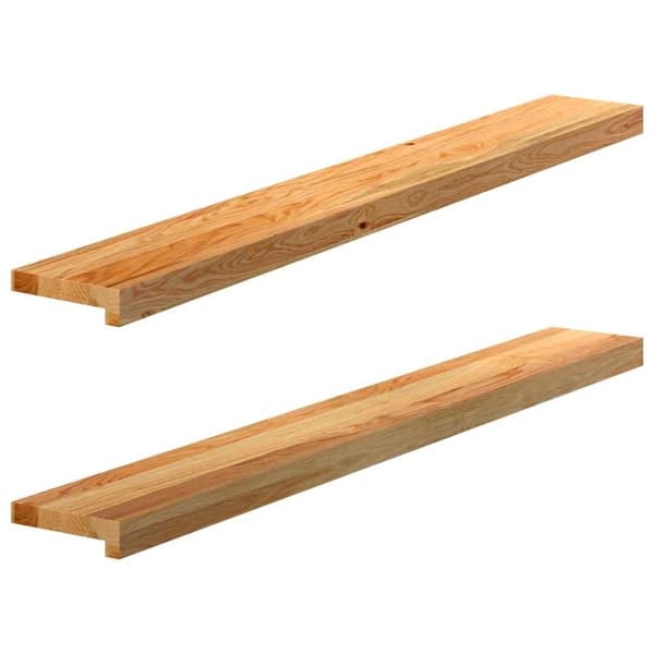 vidaXL ikkunalaudat 2 kpl vaaleanruskea 120x15x2 cm massiivipuutammea