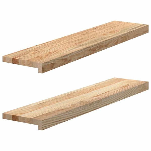 vidaXL vindueskarme 2 stk ubehandlet 90x20x2 cm massivt egetræ