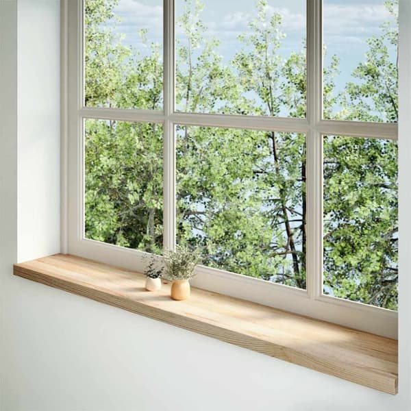 vidaXL vindueskarme 2 stk ubehandlet 160x25x2 cm massivt egetræ