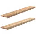 Miniatyrbilde 1 av 10: vidaXL Vinduskarmer 2 stk ubehandlet 140x20x2 cm heltre eik