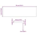Miniatyrbild 10 av 10: vidaXL Fönsterbänkar 2 st ljusbrun 70x20x2 cm massiv ek
