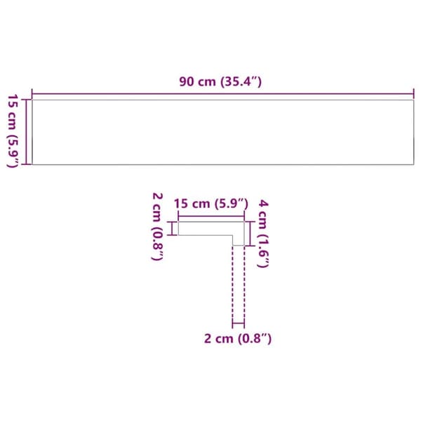 vidaXL Vinduskarmer 2 stk lysebrun 90x15x2 cm heltre eik