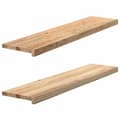 Miniatyrbilde 1 av 10: vidaXL Vinduskarmer 2 stk ubehandlet 110x25x2 cm heltre eik