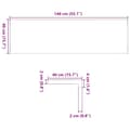 Miniatyrbilde 11 av 11: vidaXL Vinduskarmer 2 stk lysebrun 140x40x2 cm heltre eik