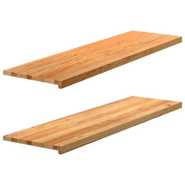 vidaXL Vinduskarmer 2 stk lysebrun 140x40x2 cm heltre eik