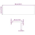 Miniatyrbilde 10 av 10: vidaXL Vinduskarmer 2 stk lysebrun 90x30x2 cm heltre eik