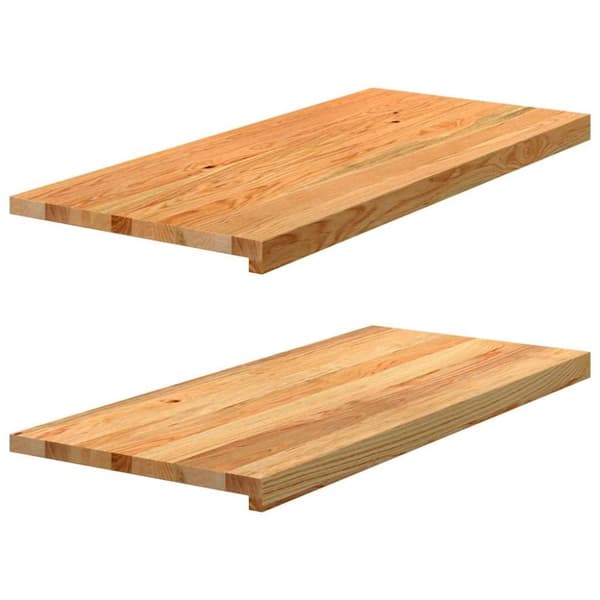 vidaXL vindueskarme 2 stk lysebrun 90x40x2 cm massivt egetræ
