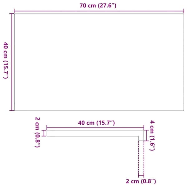 vidaXL vindueskarme 2 stk lysebrun 70x40x2 cm massivt egetræ