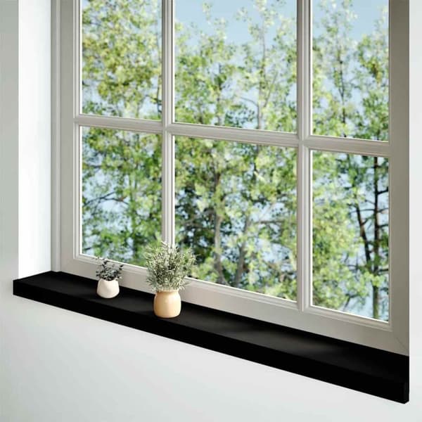 vidaXL Vinduskarmer 2 stk mørkebrun 140x15x2 cm heltre eik
