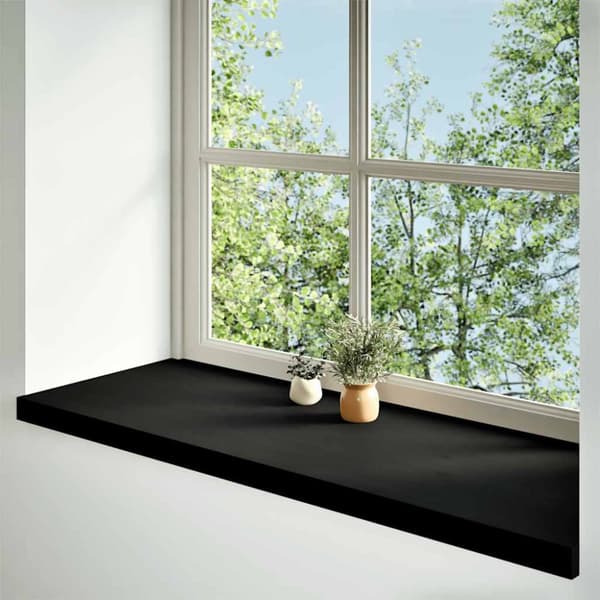 Fönsterbänkar 2 st mörkbrun 100x40x2 cm massiv ek