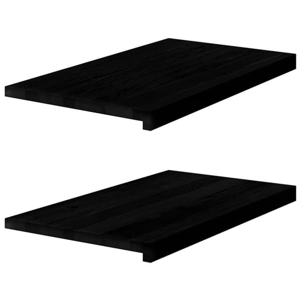Fönsterbänkar 2 st mörkbrun 70x40x2 cm massiv ek