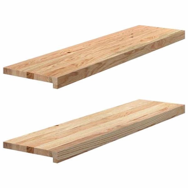 Fönsterbänkar 2 st obehandlad 100x25x2 cm massiv ek