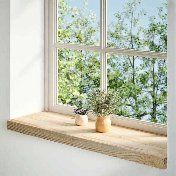 Fönsterbänkar 2 st obehandlad 70x30x2 cm massiv ek