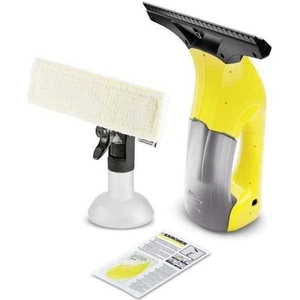 KARCHER - Fönsterskrapa - sladdlös - autonomi 25 min - 51 dB - WV 1 PLUS - gul/svart - 16332030 Svart, Gul