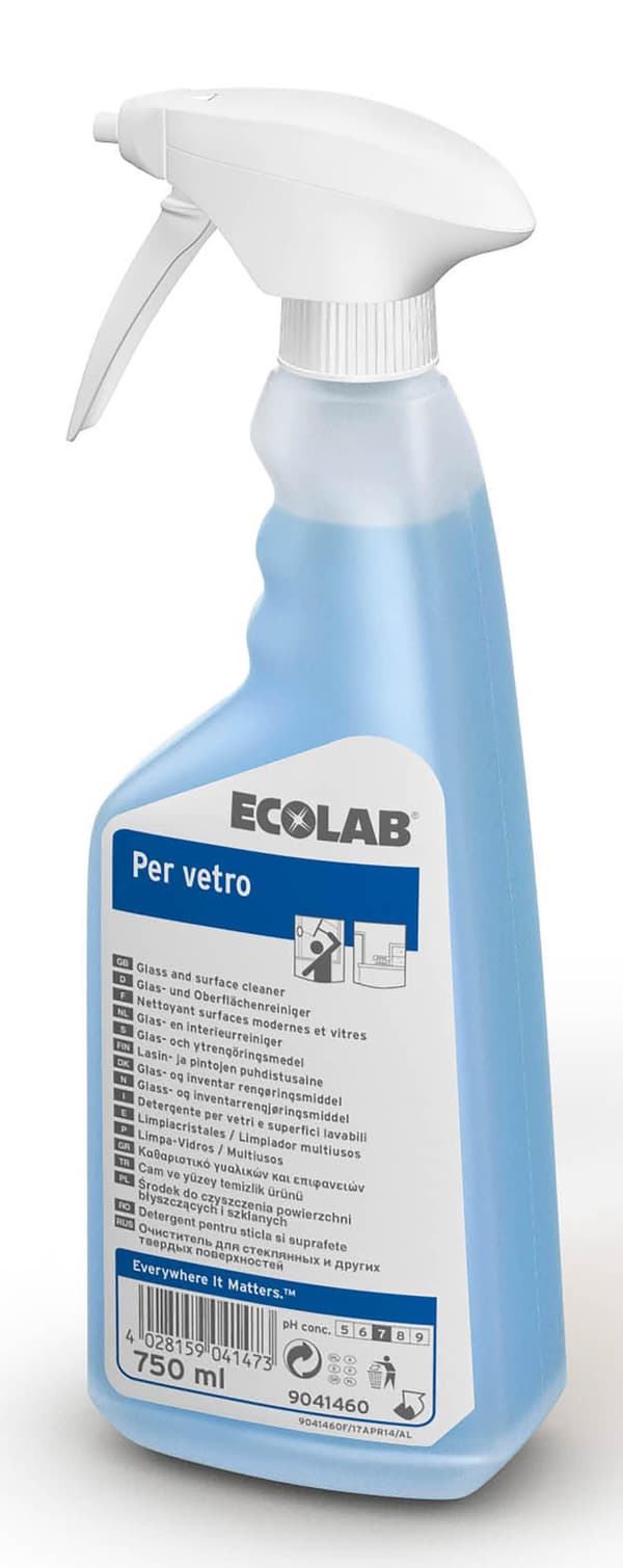Fönsterputs ECOLAB Per Vetro 750ml 12st