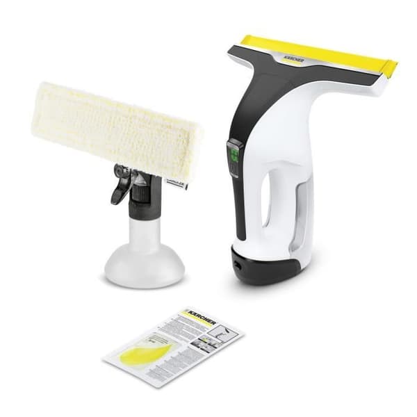 KARCHER WV 6 Plus - Fönsterputsare - XL skrapa 280 mm - Autonomi 100 min - Rengör upp till 300m² (cirka 100 fönster) Silver, Vit