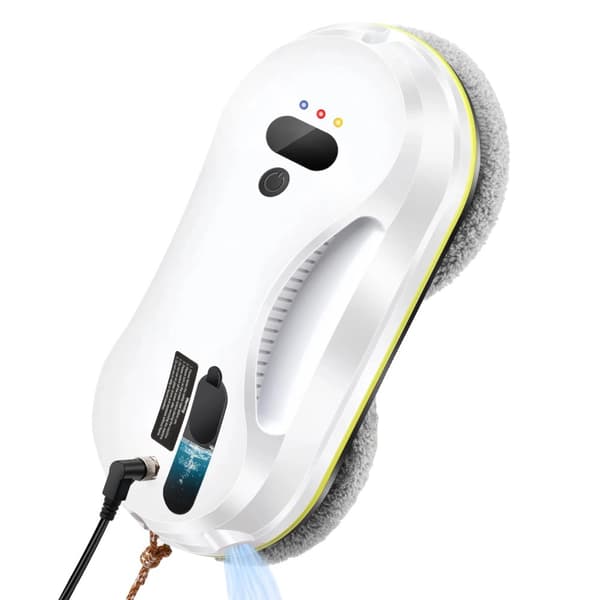 Vinduespudserrobot, 2800 Pa sugeevne, infrarød fjernbetjening,EU, HVID