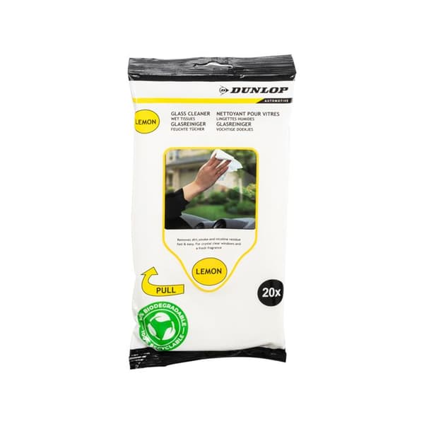 Fuktiga wipes för fönsterputsning 20 st. (citron) Dunlop